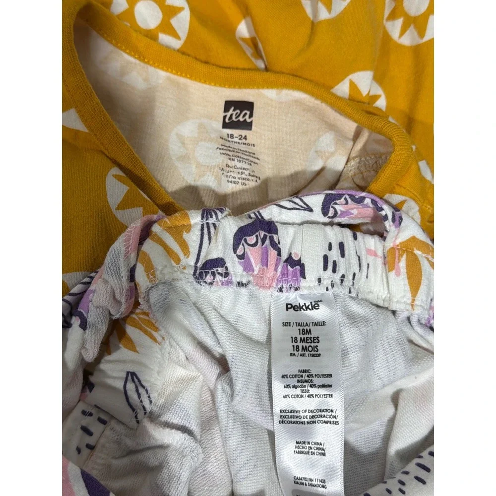 Tea Pekkle Carters Cat&Jack Girls 18-24M Summer Bundle Romper Shorts EUC